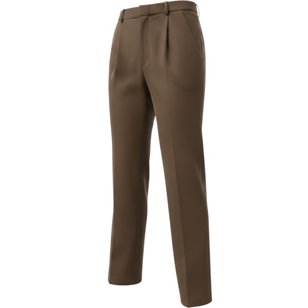 Kasper Petite Brown Straight Leg Dress Pants Womens 10P Flat Front Trousers